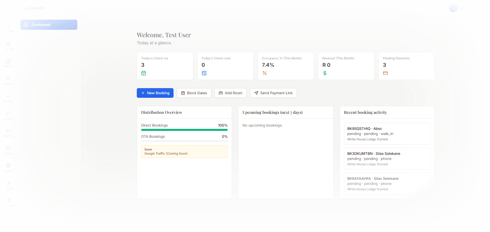 InslyStay dashboard - manage bookings and increase revenue